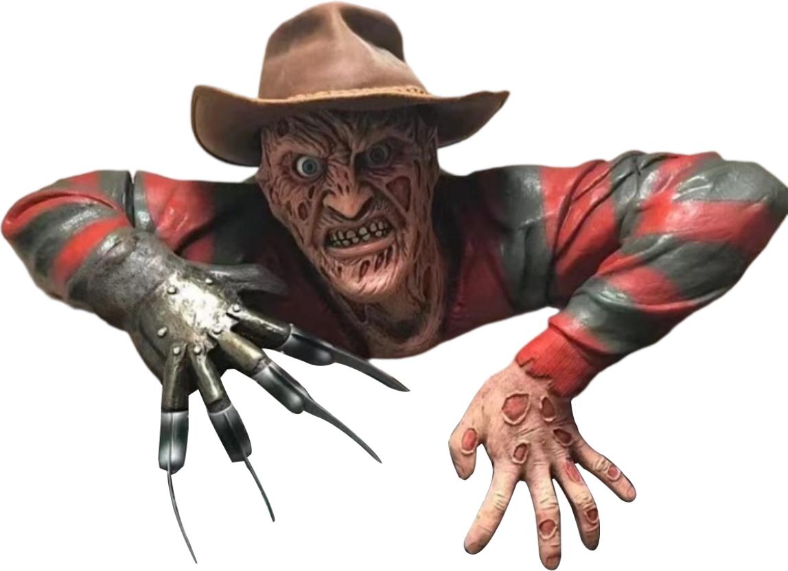 Mmgoqqt Halloween Horrorfilm A Nightmare on Elm Street Freddy Krueger Figur DekorHabe einen Hut Kau-LA-2618-47