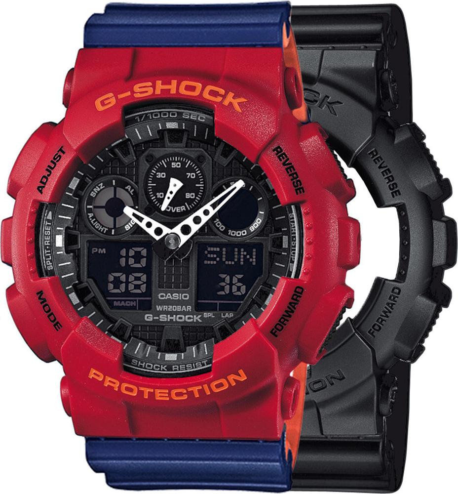 Casio G-Shock SET GA-100-1A1ER hodinky + BEZEL 10441433 + BAND 10527467 20BAR