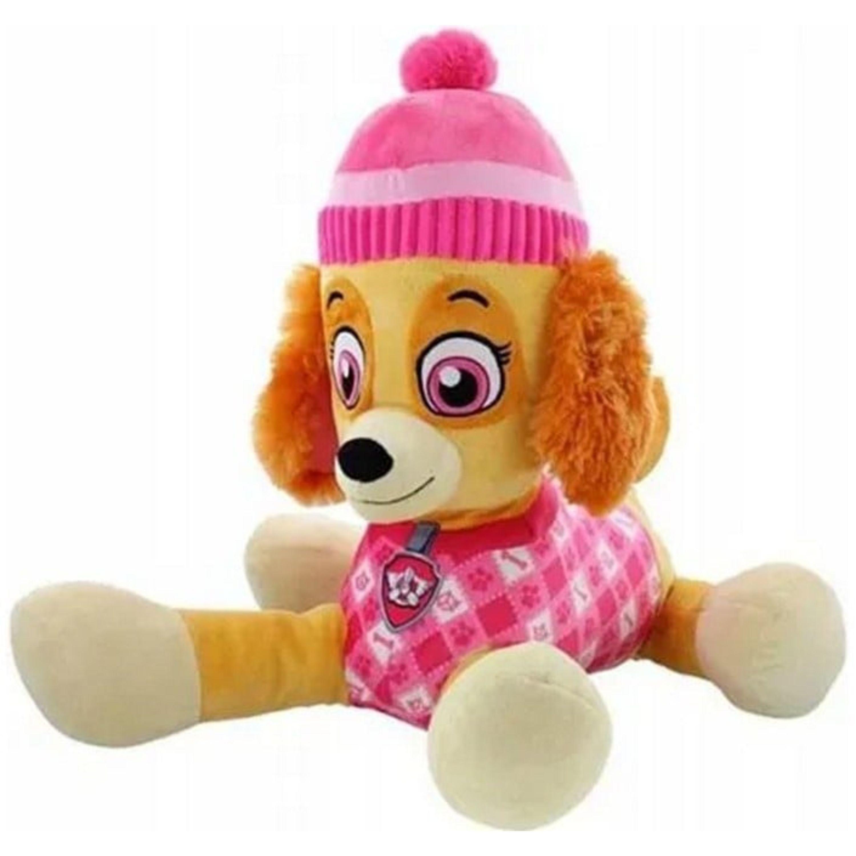 Sambro International Ltd Paw Patrol Skye Kuscheltier XL 50 cm mit Wollmütze – Offizielles Lizenzprodukt