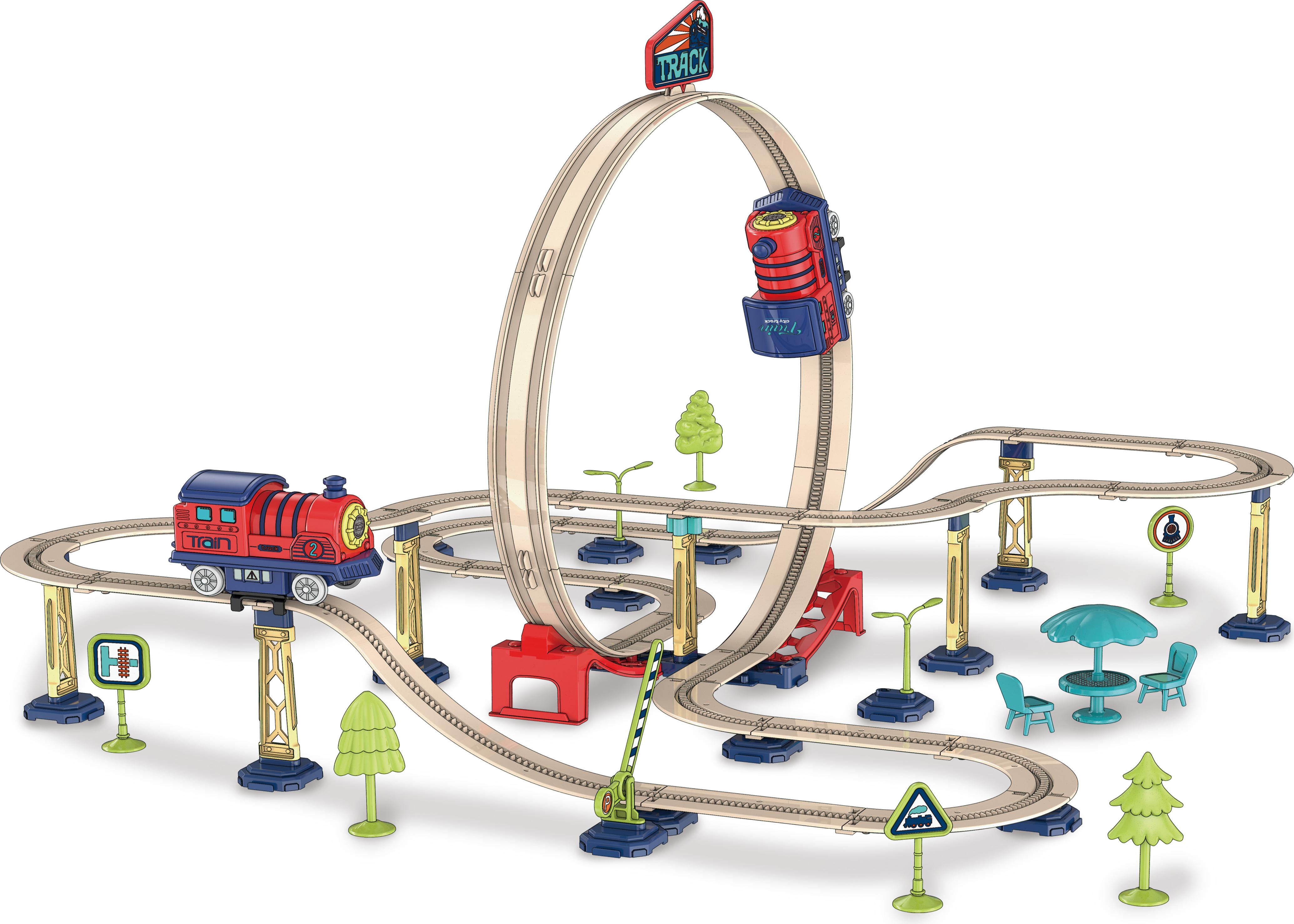 Wiky Eisenbahnschienen mit Schleife 55 x 52 x 36,5 cm
