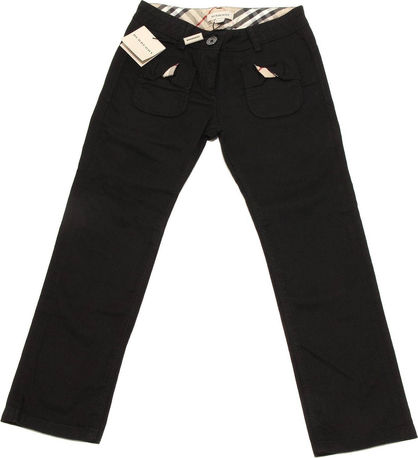 0208H Jeans bimba nero BURBERRY pantaloni pantalone Hose Kinder