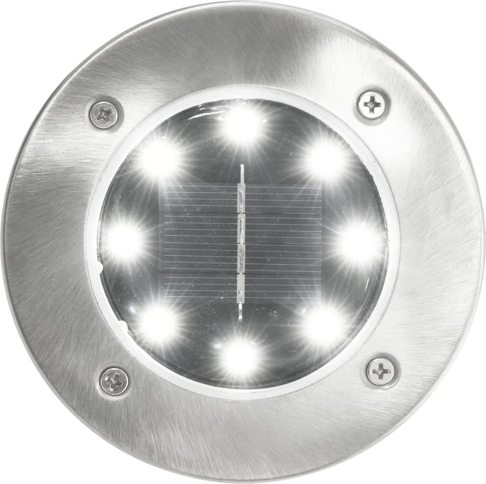vidaXL Solar-Bodenleuchten 8 Stk. LED Weiß 44416