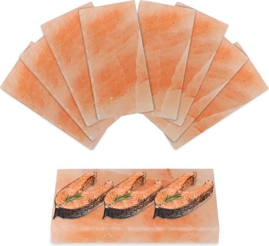 Merkloos Salzstein-Grillzubehör, Salzfliese 20 cm x 10 cm x 2,5 cm, 8 Stück 106657-0