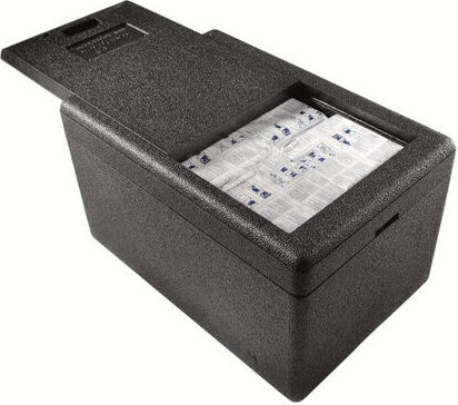VEPATIM 2x Mehrwegshipper mit Deckel aus EPP für Trockeneis 600 x 400 x 347 mm 33 Liter