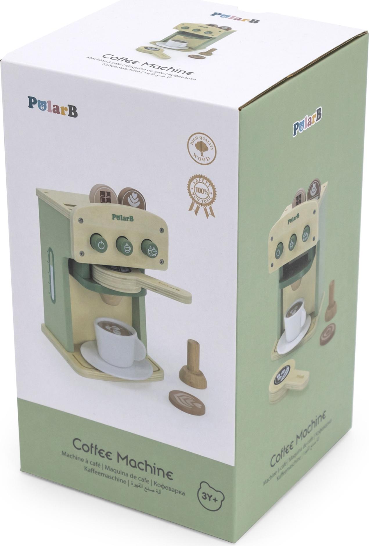 vigatoys Viga Polarb Holzkaffeemaschine grün + Zubehör 76173