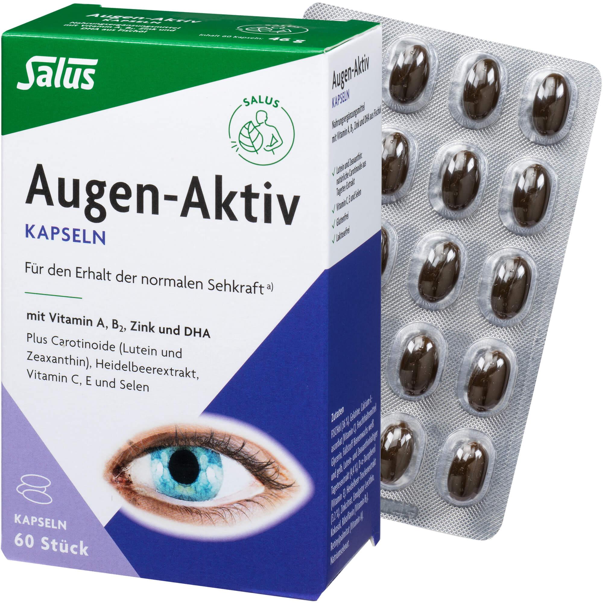 Salus Augen-Aktiv Kapseln für den Erhalt der normalen Sehkraft, 60 St. Kapseln 08895953