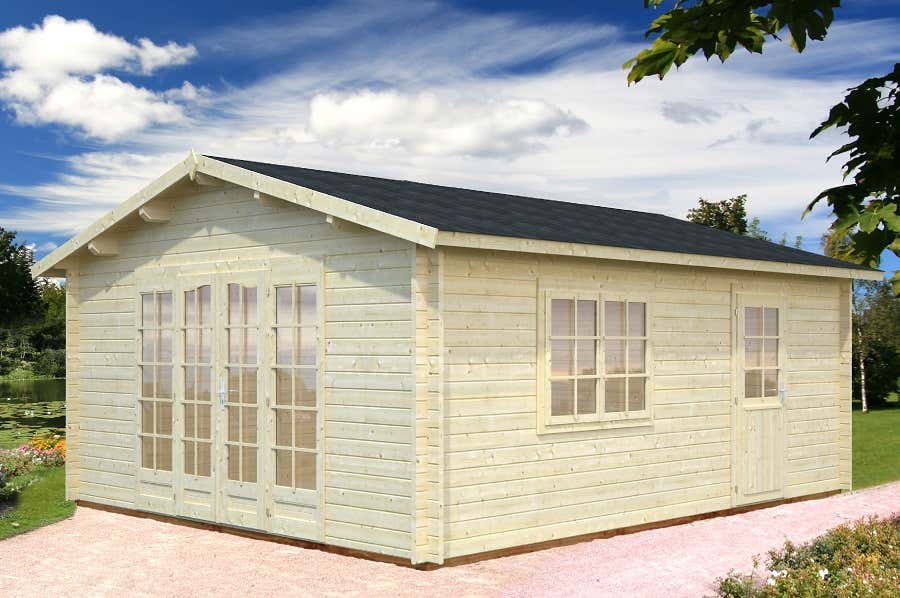 Gartenhaus Palmako Irene 23,9 m² inkl. Fußboden 514 x 598 cm natur