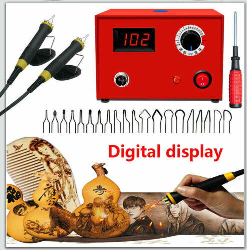 Topchances Pyrography Pen Machine Kit, 50W 220V Pyrography Pen Machine Kit Set Holz Handwerk Brennwerkzeuge