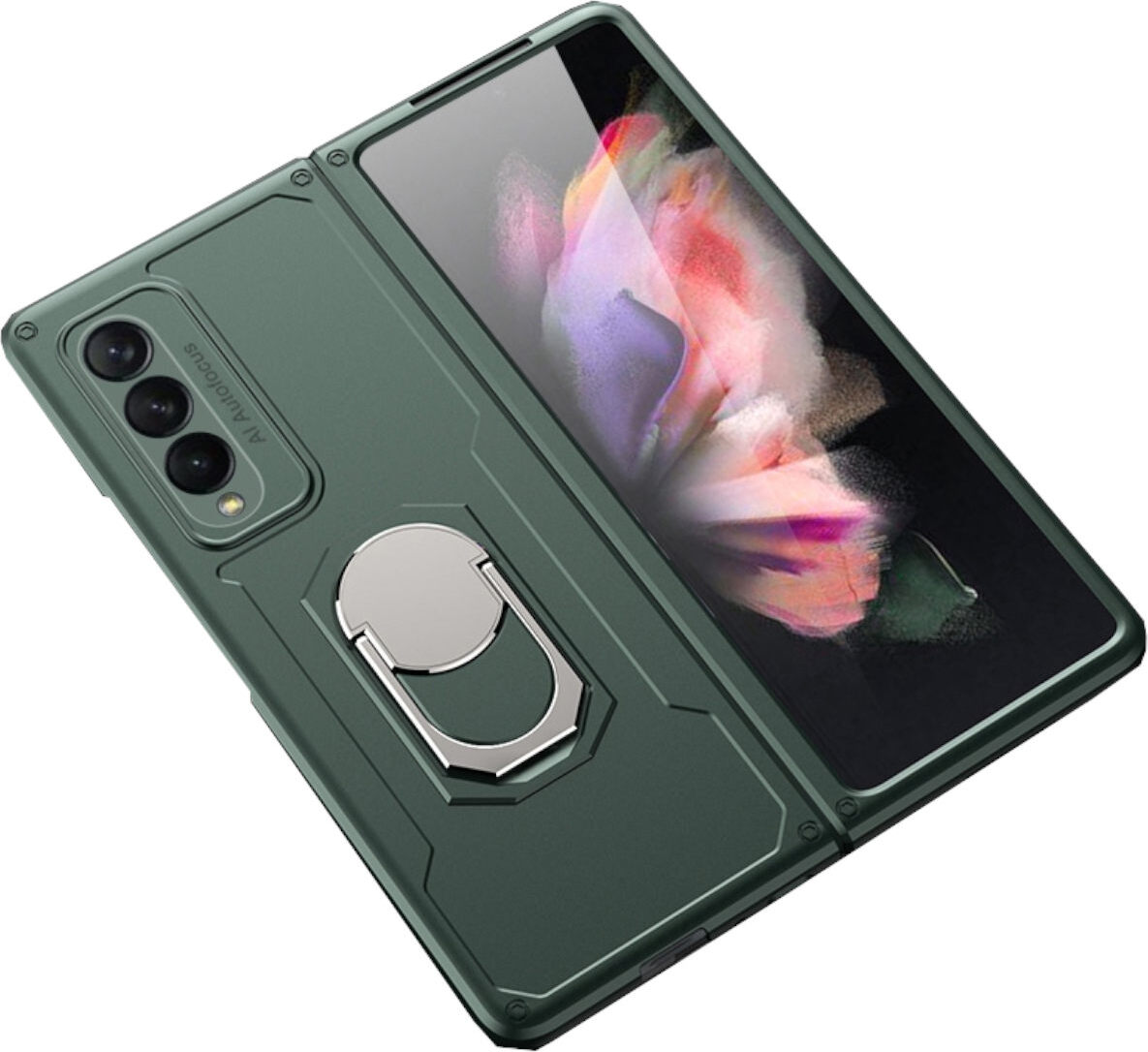 Pre Samsung Galaxy Z Fold3 5G GKK Hard Cover puzdro na mobilný telefón Green Protection