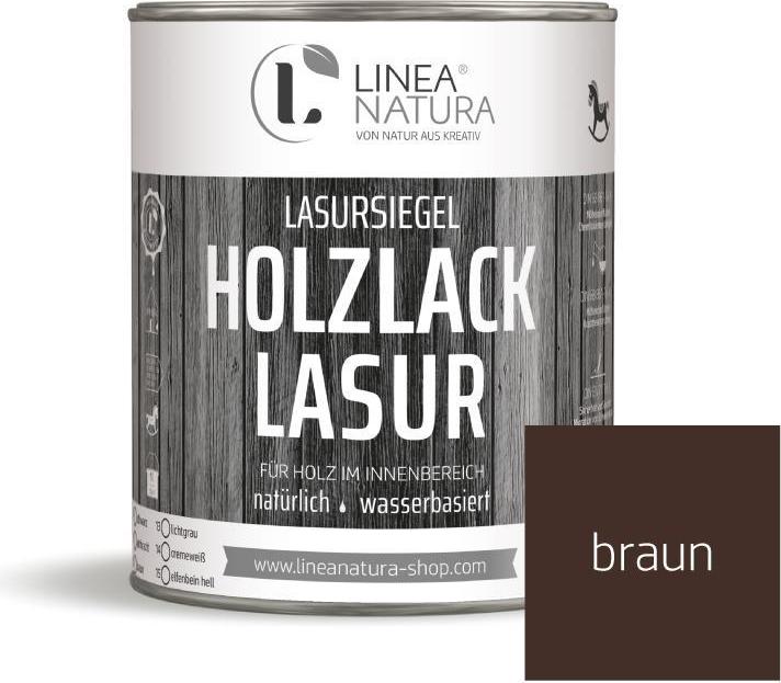 Linea Natura Holzlack Lasur | Möbel | Parkett u.- Treppen im Innenbereich 1 L braun