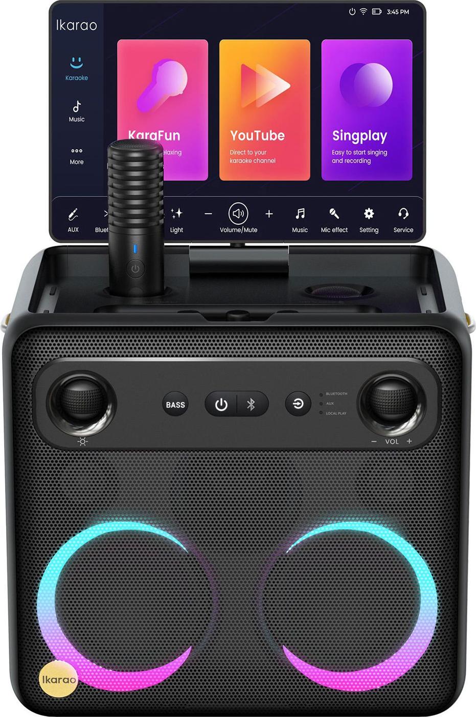 Ikarao Break X2, 300 W, Bezdrôtový, Microsd (transflash), 3,5 mm, 25,6 cm (10.1"), IPS