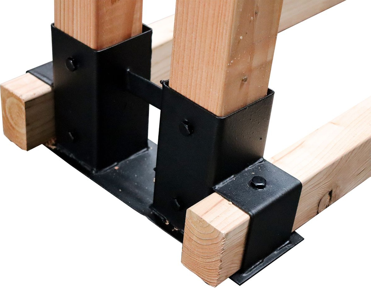 Spojka na stohovanie pomocného dreva prístrešok na drevo čierna - za kus