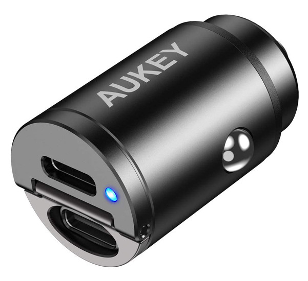 AUKEY CC-A4, Auto, Zapaľovač, 20 V, Čierna