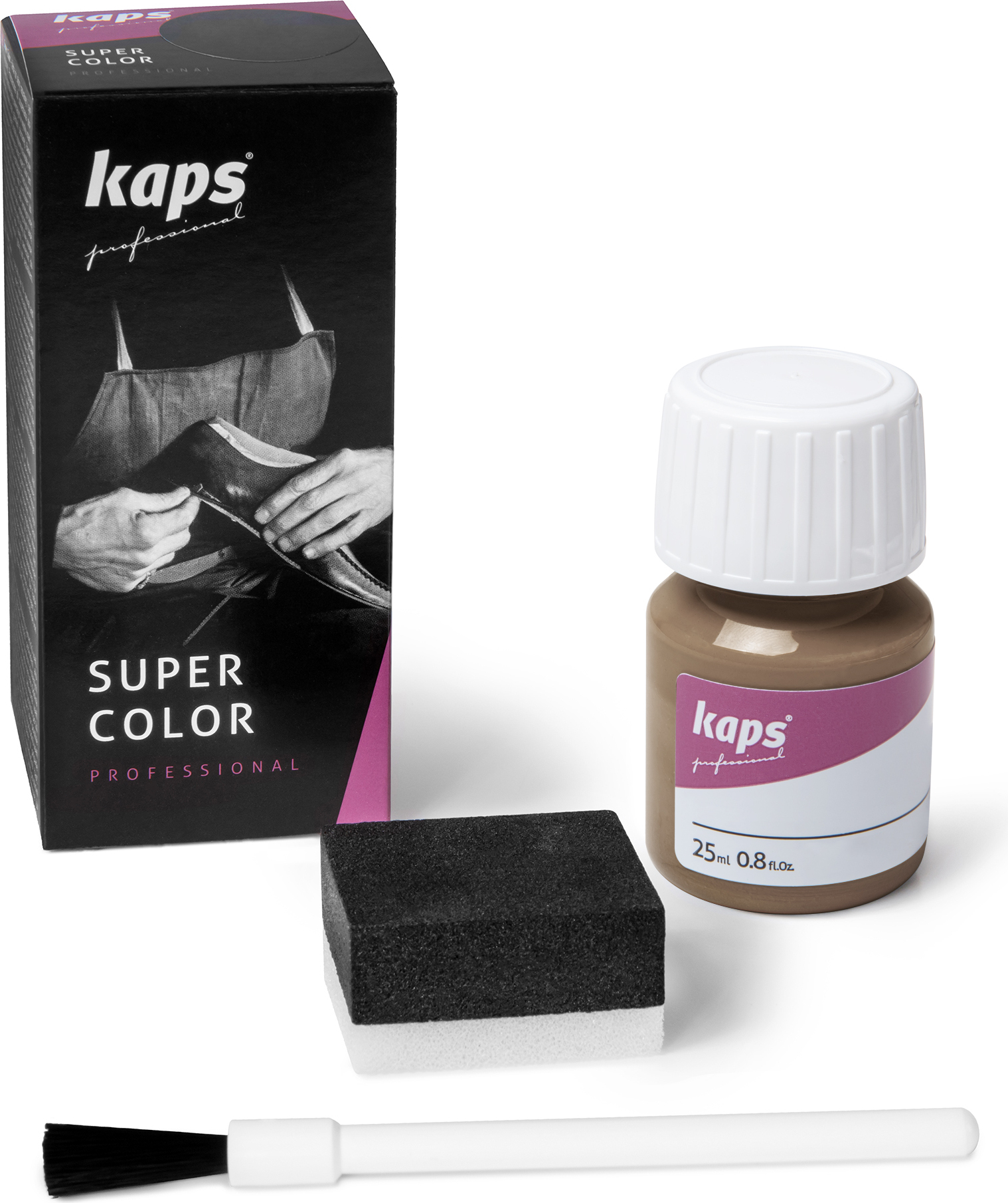 Farbe für Natur- und Kunstleder - Kaps Super Color 25 ml - Eiche (177#) 04_1_5020_177#_scolor_FBA