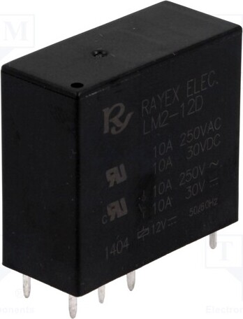 TNE 1x Relais: elektromagnetisch 5A/250VAC USpule : 12VDC Mini LM2-12D Elektromagnet _1GH_LM2-12D