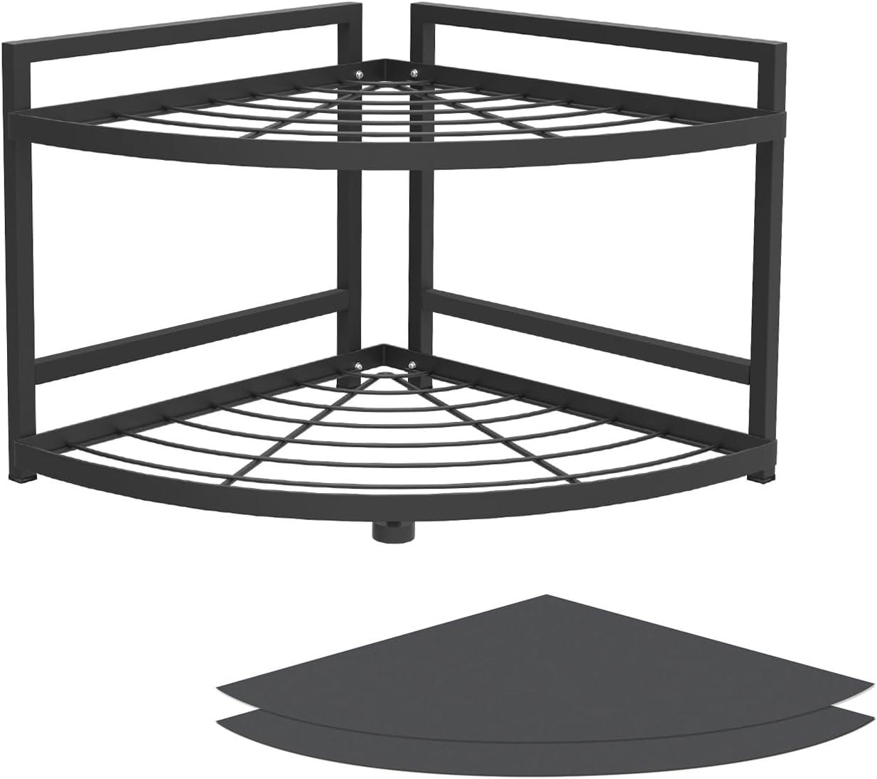 Merkloos Küchenregal RA07 – Eckregal mit 2 Ebenen für die Küche, 90°-Eckregal, Küchenregal, Eckregal, Küchenregal, Eckregal für die Spüle, Höhe 31 cm, Breite 4