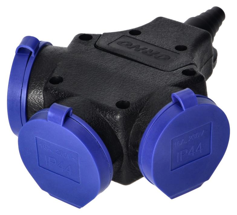Orno rozganik ip44, 3x2+z, 16a, 230v ac OR-AE-13209