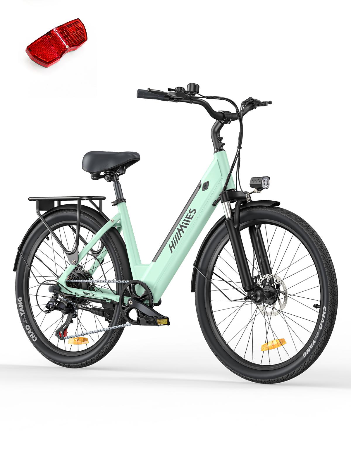 HillMiles E Bike, mestský elektrobicykel a E-Hollandbike s 36V 13Ah batériou do 80-100km, SHIMANO 7-rýchlostný, 250w motor a 25km/h, IP65 vodotesný, MileCity1