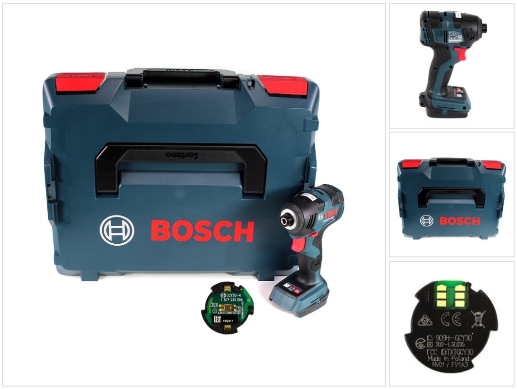 Akumulátorový rázový uťahovák Bosch GDR 18V-200 C 18V 200Nm Brushless Solo + Connectivity Module + L-Boxx - bez akumulátora, bez nabíjačky