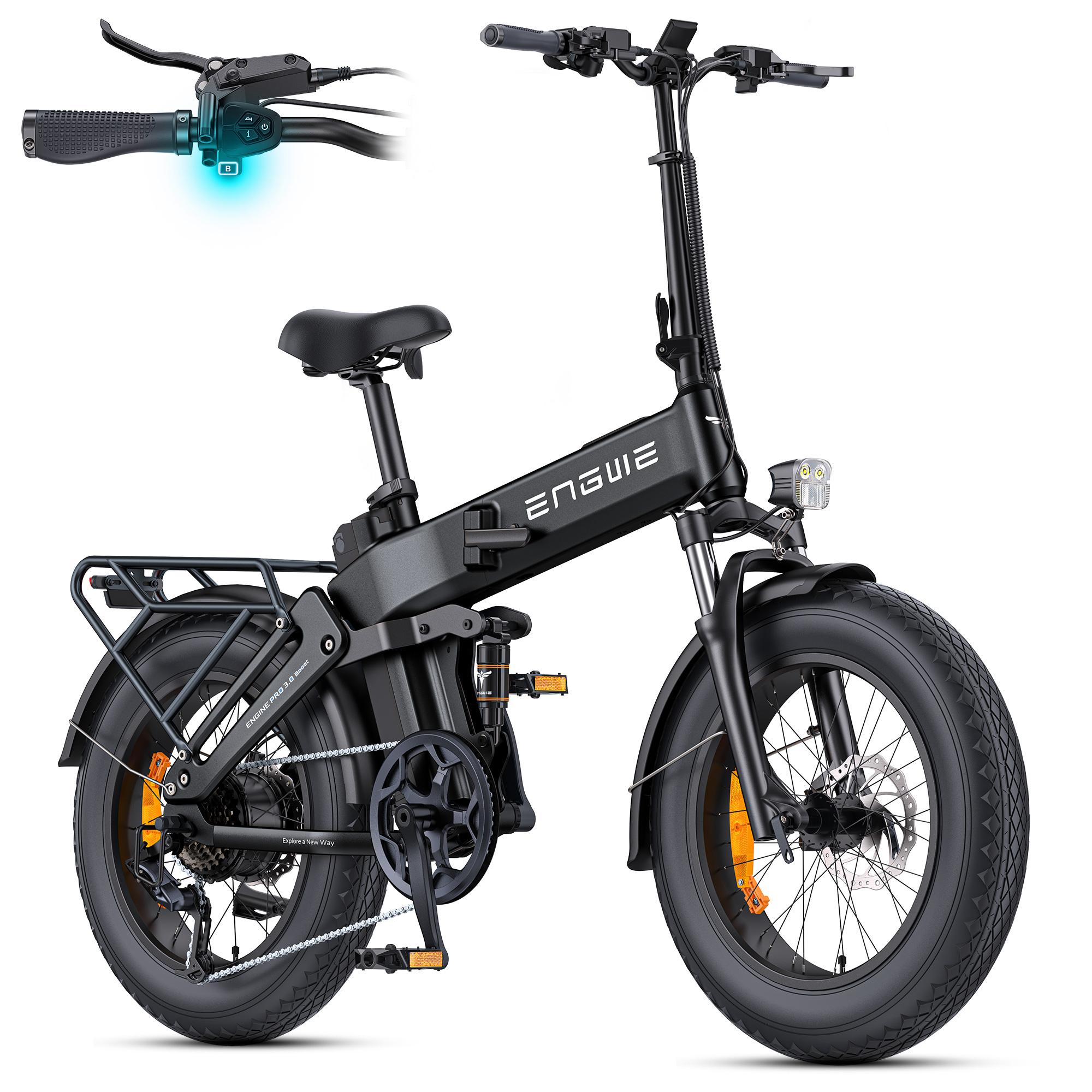 ENGWE e-bike skladací bicykel, 48V 15Ah batéria do 130 km, senzor krútiaceho momentu a hydraulické brzdy a APP pre akýkoľvek terén, ENGINE PRO 3.0 Boost