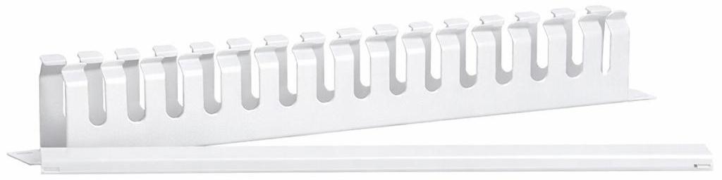 DSIT 19 Zoll Kabelführungsleiste mit Abdeckung - 1 HE weiss DS-1902-W