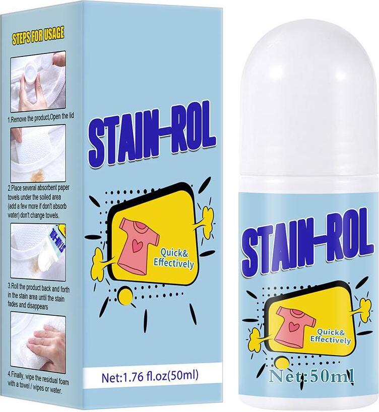 Jormftte 50 ml Fleckenentferner-Rolle, tragbarer Fleckenentferner für Kleidung, für Kaffeeflecken, Teeflecken, Saft- und Ölflecken KAU-HT-CPK-PH-20250416-64