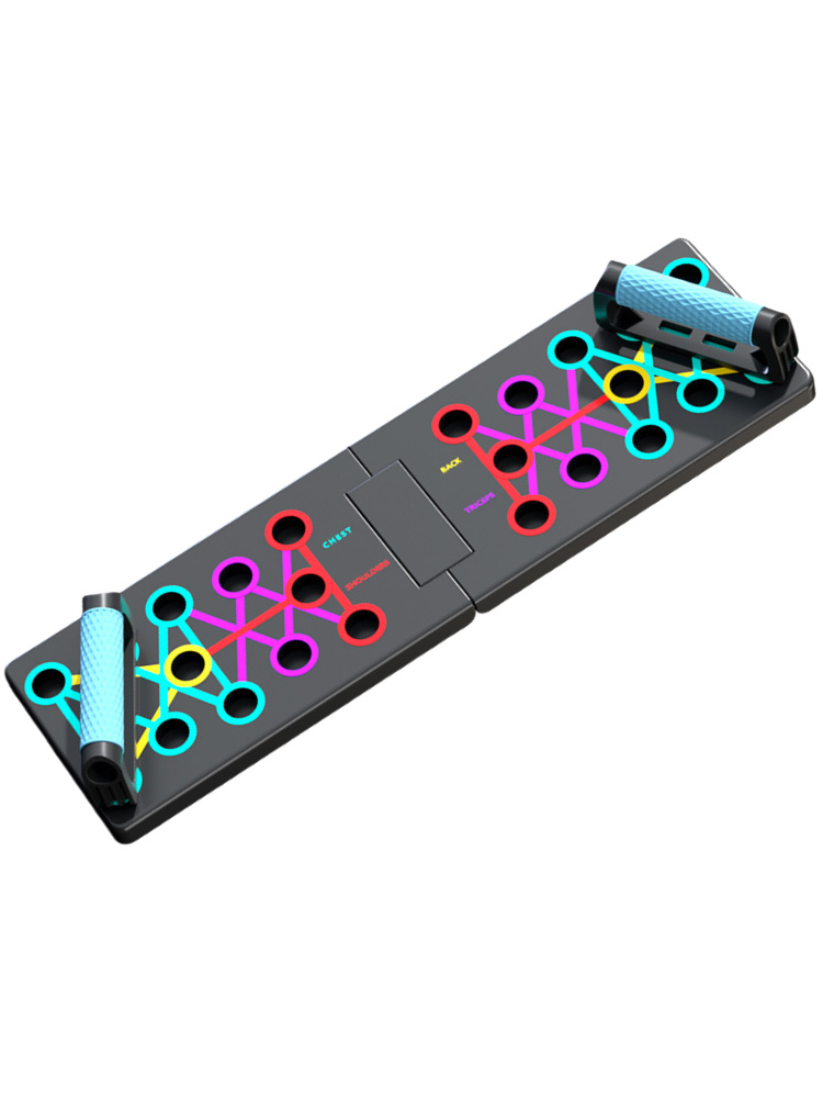 VHV 9-in-1 multifunktionales,faltbares Liegestützbrett–tragbare Heimfitnessausrüstung für gezieltes Krafttraining,Bequeme Aufbewahrung,Anti-Rutsch-Design