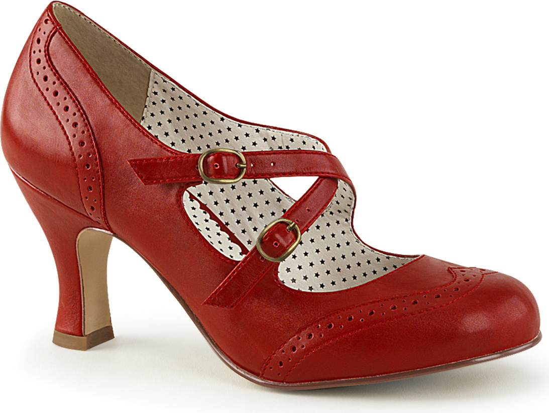 FLAPPER-35 Damen Pumps von Pin Up Couture, Rot , EU 38, US 8 FLAP35/RPU#US8