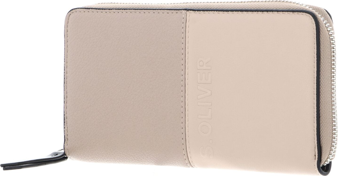 Porte-monnaie (porte-cartes) S.Oliver Zip Around - Couleur Gris/noir, 100% Polyuréthane, Neuf Avec étiquettes
