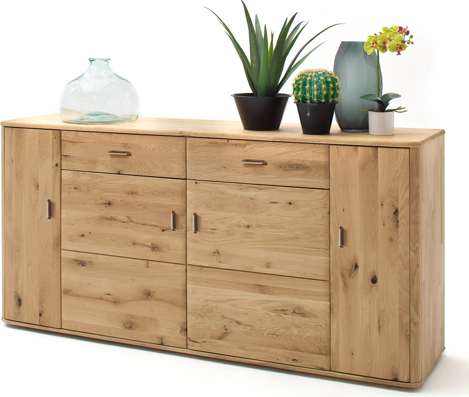 Esszimmer Sideboard ROSARIO-05 Anrichte aus Balkeneiche Bianco massiv - B/H/T: 186/90/44cm