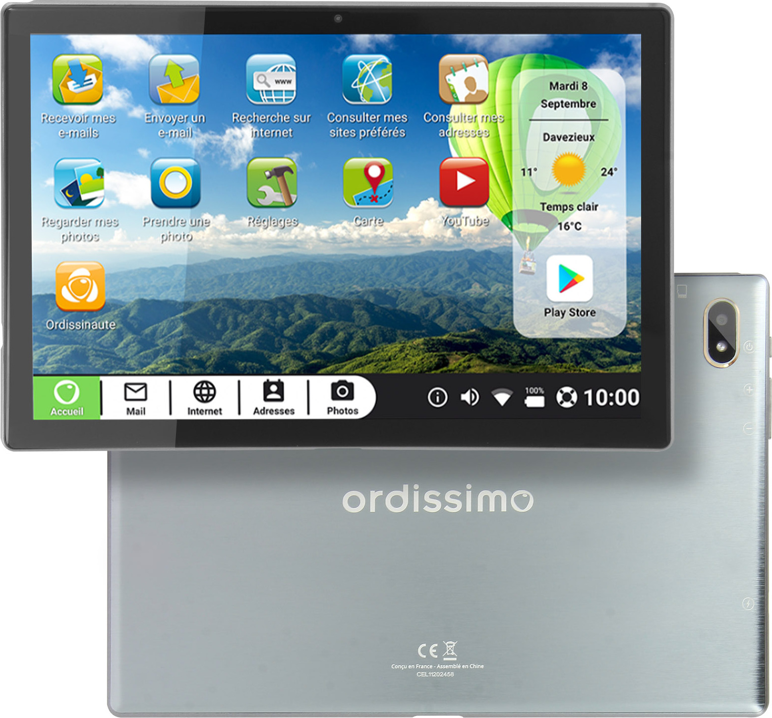 Ordissimo Tablet Celia 10" SC9863A 4GB/64GB/Wifi/BT/USBC Android
