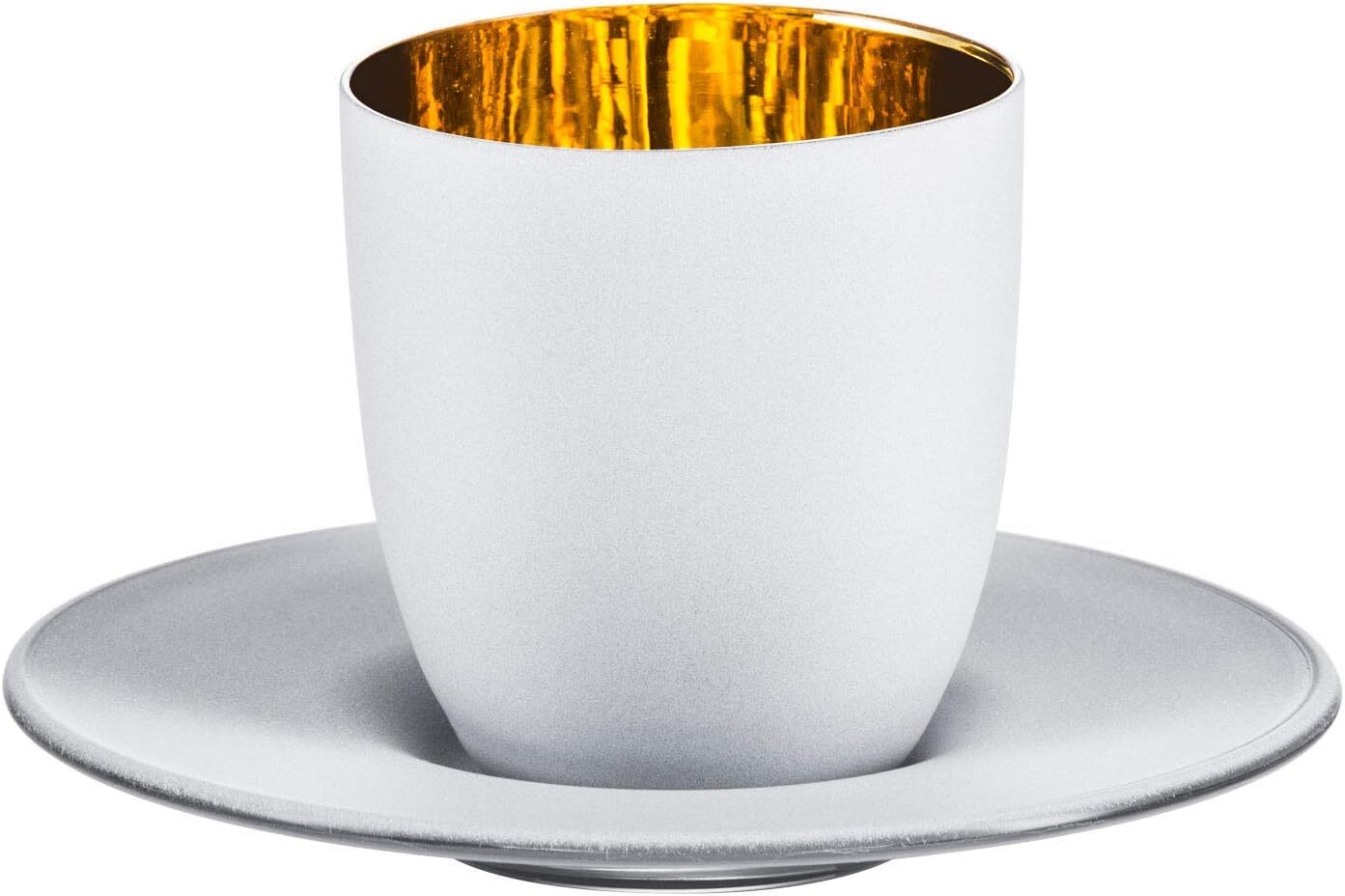 Coppia Di Calici Da Champagne Eisch Exklusiv, 180 Ml, Con Stelo In Oro 24k E Strato Bianco, In Confezione Regalo - 3