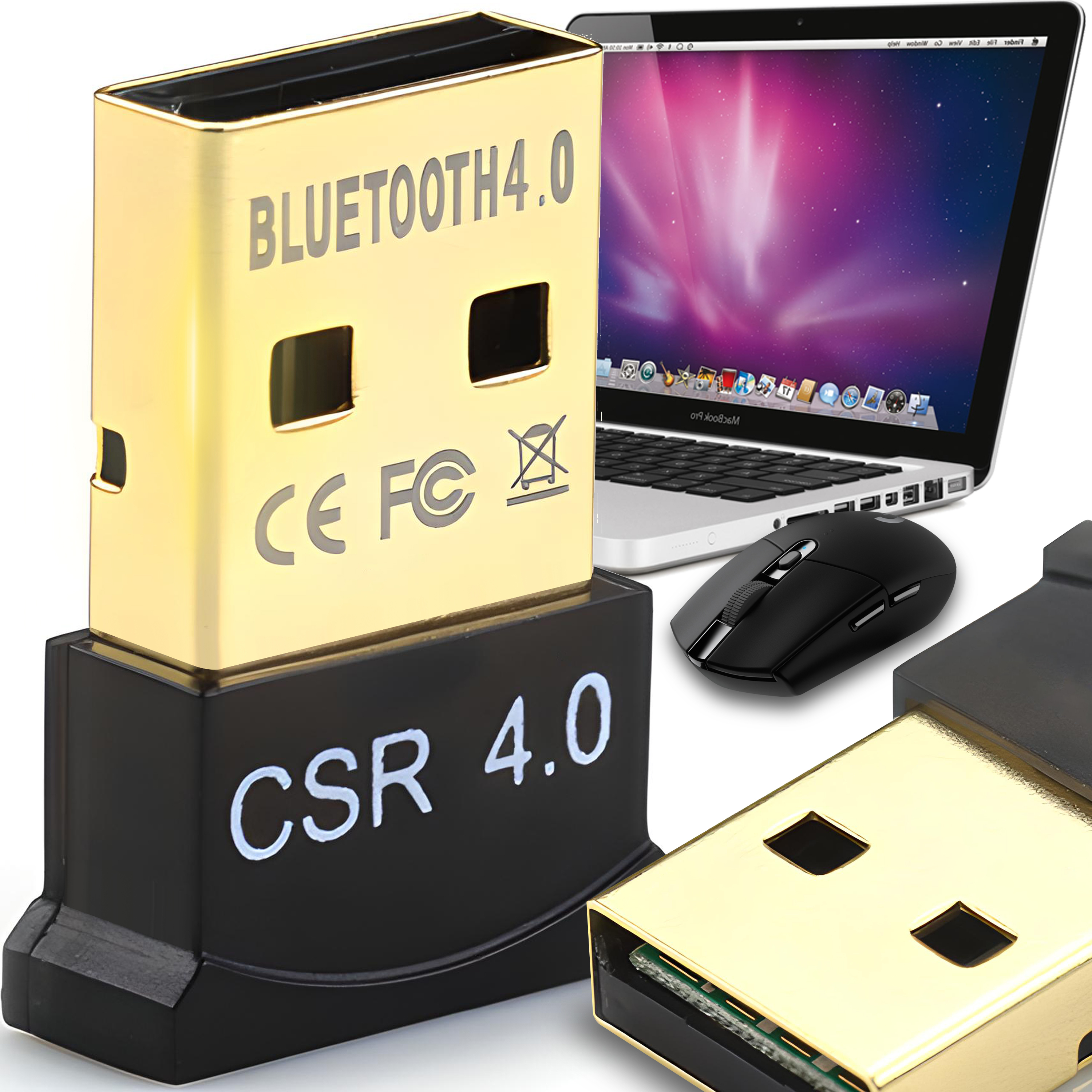 Mini USB BT Bluetooth adaptér Stick Nano Dongle PC Laptop Bezdrôtové bezdrôtové slúchadlá Reproduktory Myši Klávesnica Windows Linux Mac Black Retoo