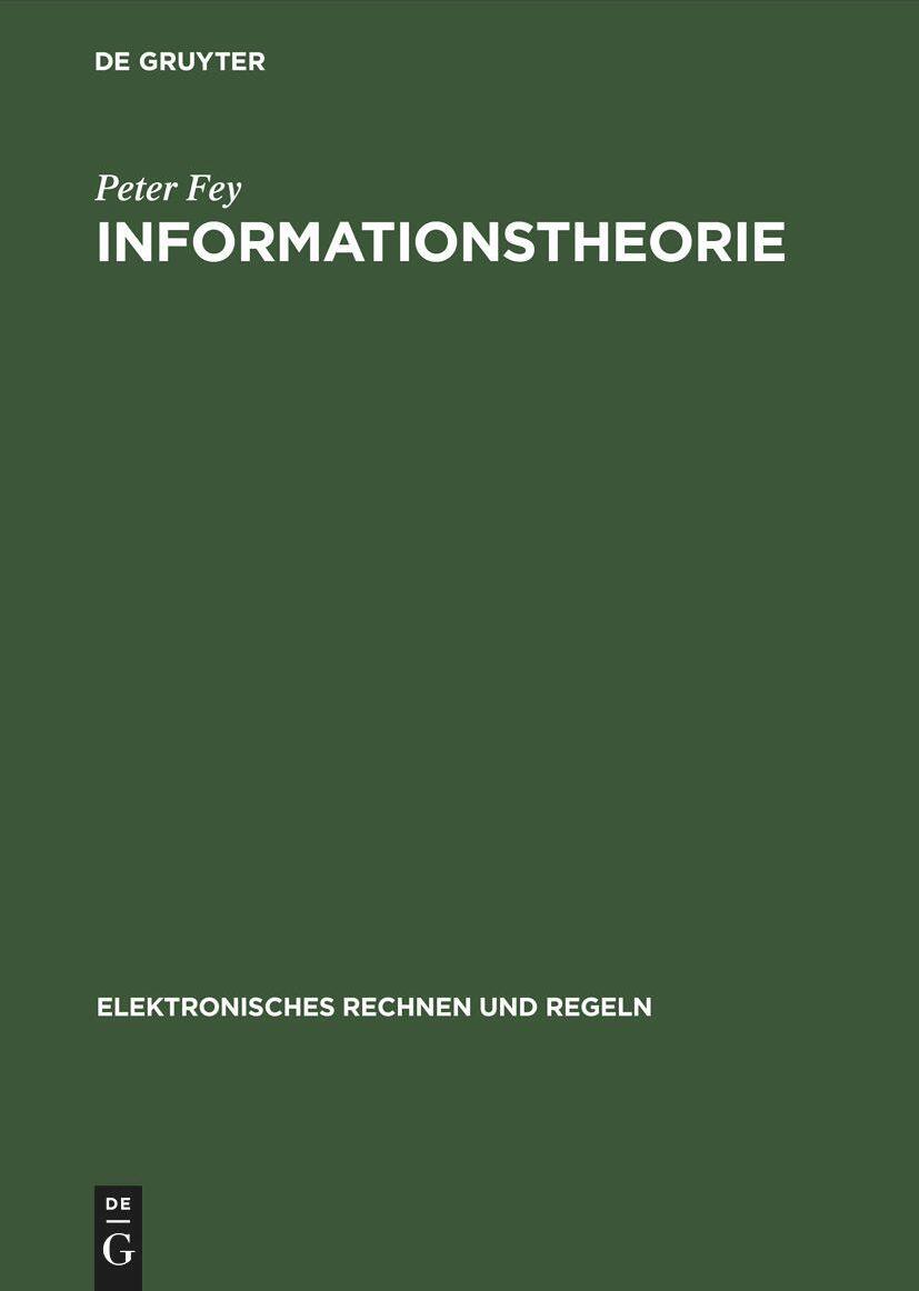 De Gruyter, Mercury Learning And Information Informationstheorie