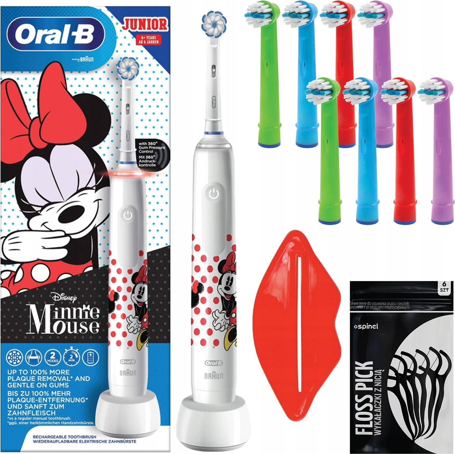 SADA ZUBNÝCH Kefiek ORAL-B JUNIOR MINNIE MOUSE