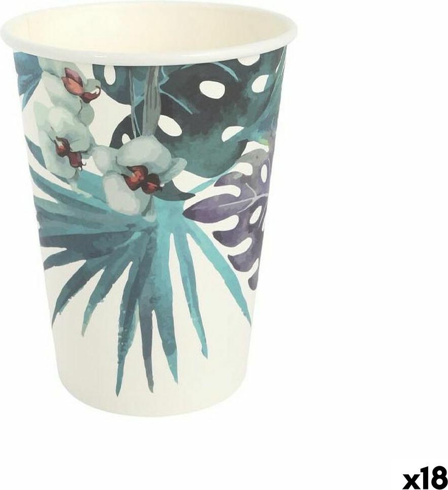 Einwegbecher Algon Einwegbecher Tropical Cardboard 8 Stück 330 ml (18 Stück)