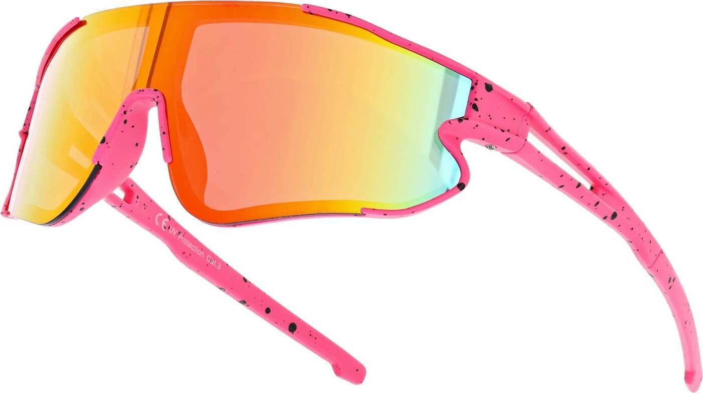 Stylion Sport-Sonnenbrille mit zwei polarisierten Gläsern, schwarz und gelb, DRS53C3