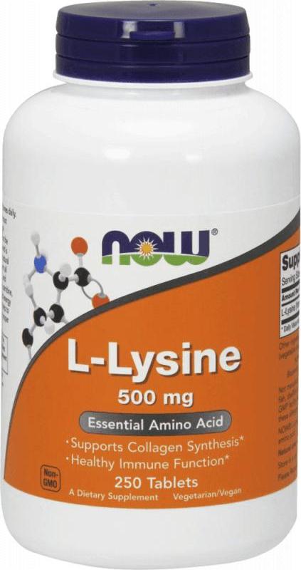 Now Foods L-Lysine 500mg (250 Vcaps) Standard - Aminosäuren - Aminosäure-Mix 0112