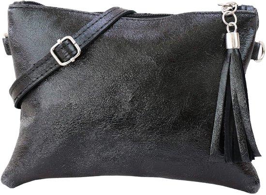 OEM Leder Schmucktasche Kleine Reisetasche 22x15cm Schwarz Metallisch 2026