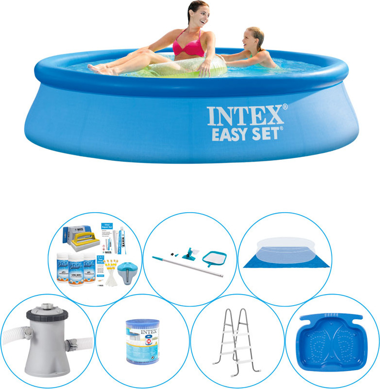 Bazénový set všetko v 1 - 8-členný - Intex Easy Set Rund 244x61 cm