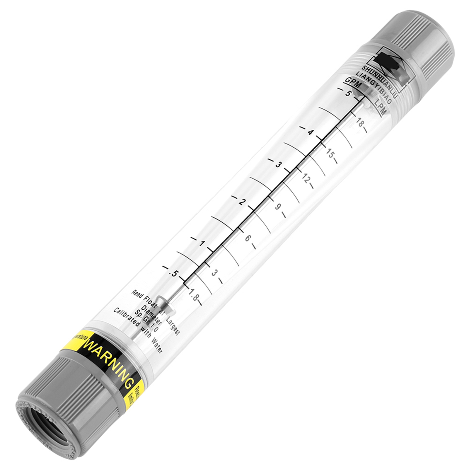 Cocosity Rohr-Durchflussmesser für Flüssigkeits-Pipeline-Durchflussmesser 0,5-5 GPM / 1,8-18 LPM