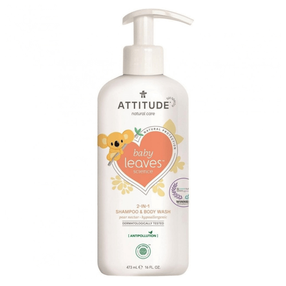 ATTIITUDE Kinder-K&#246 rperseife und Shampoo mit dem Duft von Birnensaft Baby Leaves &#40 Shampoo & Body Wash&#41 473ml 612