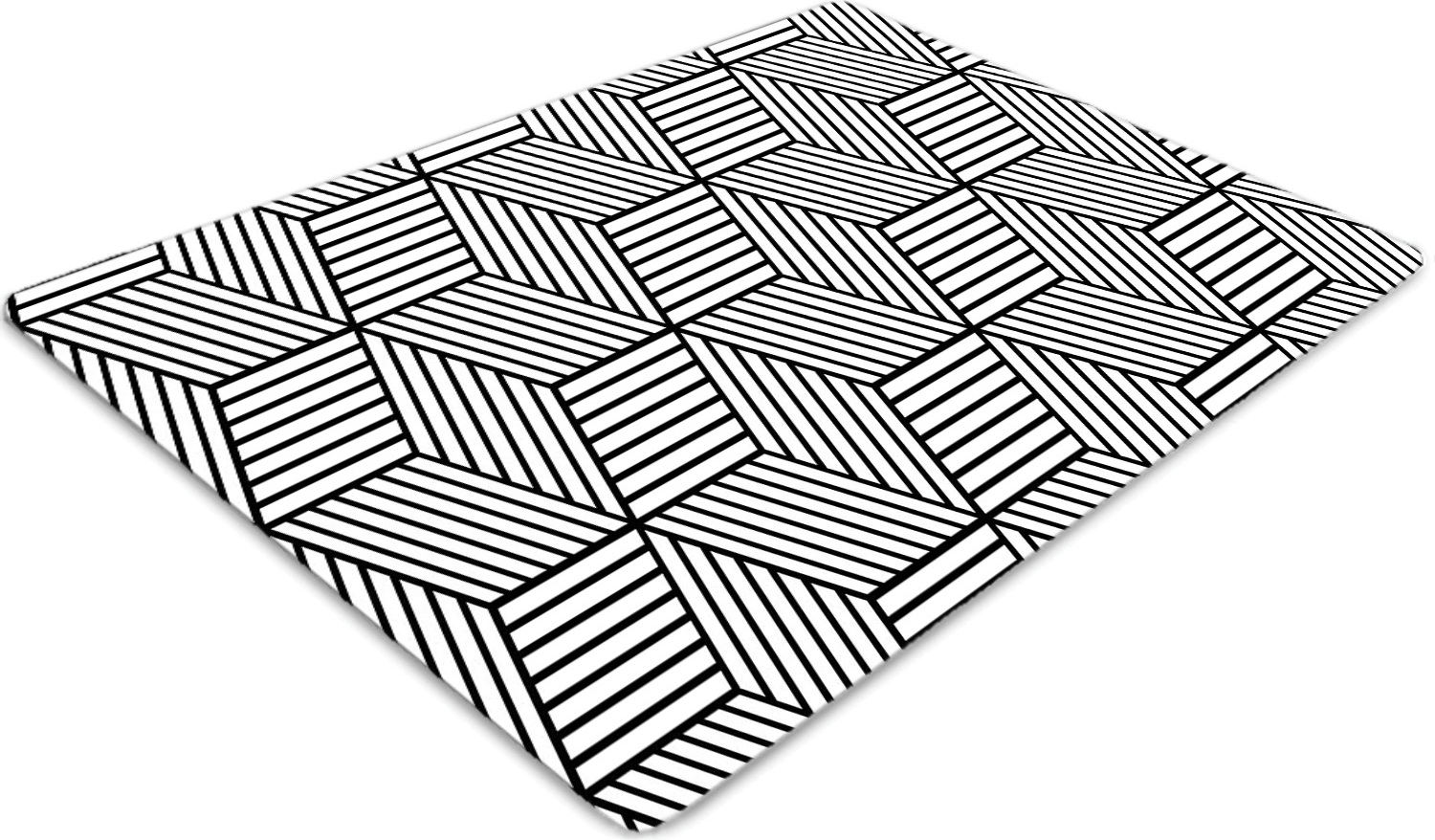 Podlahová ochranná podložka - Ochranná podložka pod stoličku - Podlahová podložka - 100x70 cm - Geometrická ilúzia.