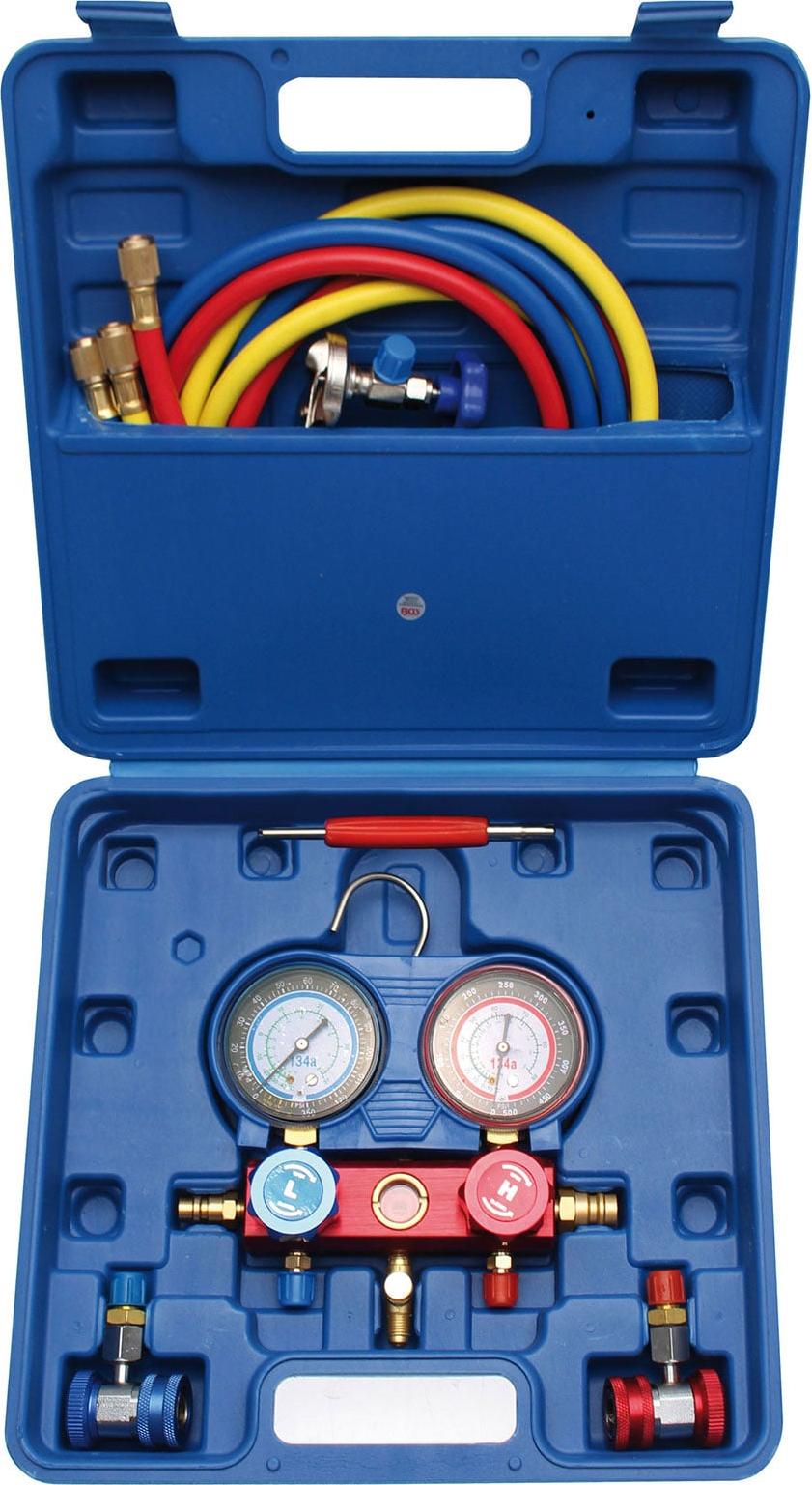 BGS technic BGS 8425 Druckuhr-Armatur für Klimaanlagenprüfung