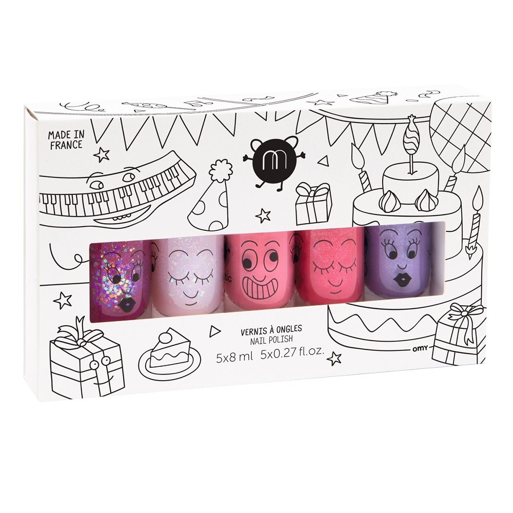 Nailmatic Kinder-Party-Lack-Set Sheepy, 8ml + Polly, 8ml + Cookie, 8ml + Kitty, 8ml + Piglou, 8ml NAILMATIC_SET