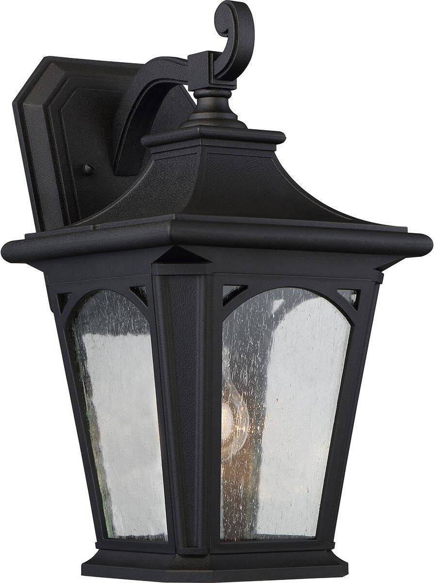 Elstead Lighting Elstead Bedford Außen-Wandleuchte E27 39cm Mystic Schwarz IP44 Anti-Meerwasser QZ-BEDFORD2-M