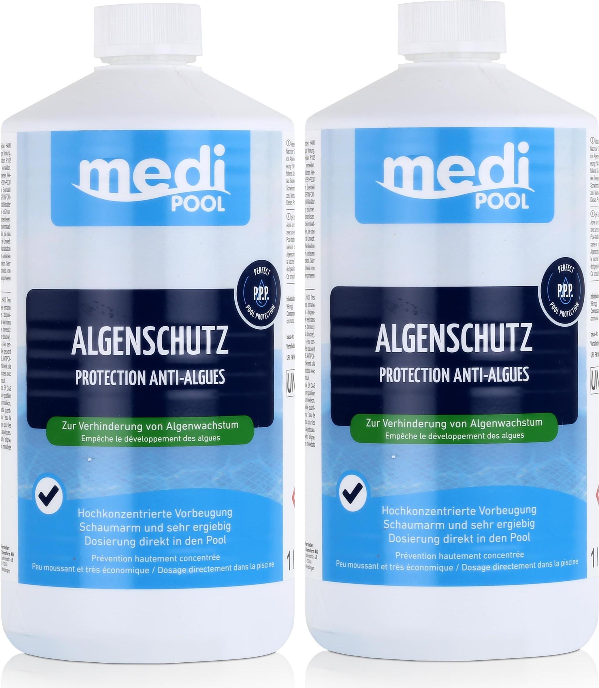 Chemoform mediPOOL Algenschutz 1L - Verhinderung von Algenwachstum (2er Pack) 0604001MP-01
