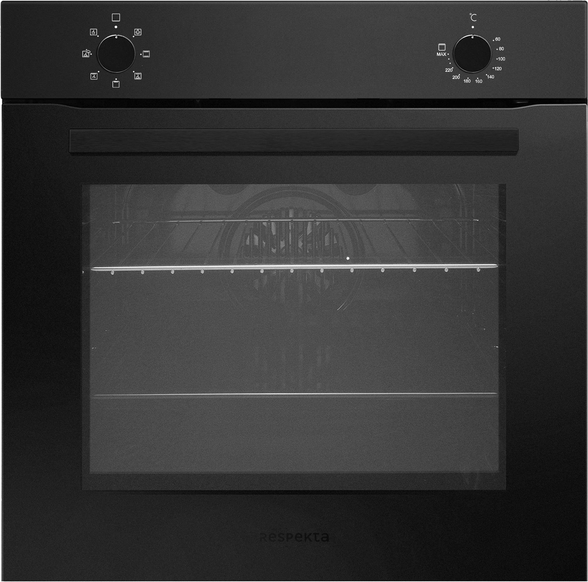 Backofen autark Einbau Matt Schwarz Herd Grill Umluft Janis Ofen 72 L Respekta 15110000000726