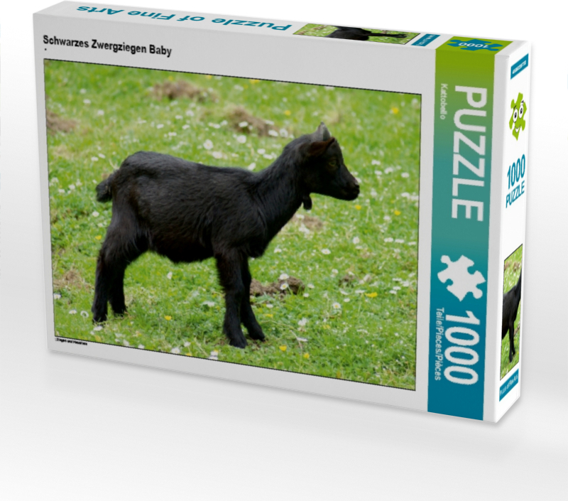 Calvendo Schwarzes Zwergziegen Baby 1000 Teile Puzzle quer 640x480mm, CALVENDO; 7314335