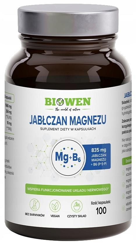 BIOWEN Magnesium Malat 835 mg mit Vitamin B6 Nervensystem 100 Kapseln